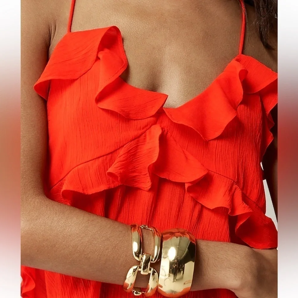 J crew Drapey ruffle tank top